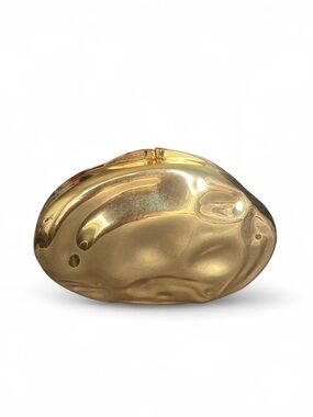 Gold metal clutch/shoulder purse